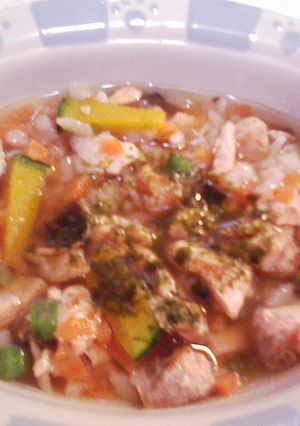 犬ご飯（鮭のハーブ茶漬け）-レシピのメイン写真