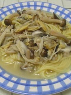 アサリときのこのスープパスタ-レシピのメイン写真