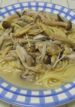 アサリときのこのスープパスタ-レシピのメイン写真