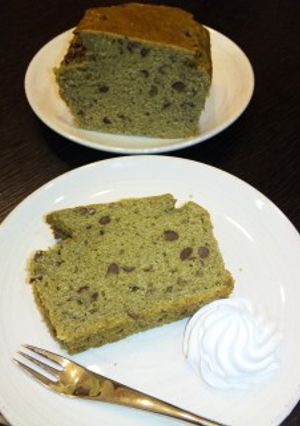 ノンバター☆抹茶とあずきの和風ケーキ-レシピのメイン写真
