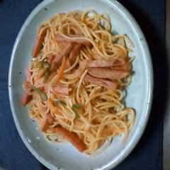 スパムでナポリタン-レシピのメイン写真