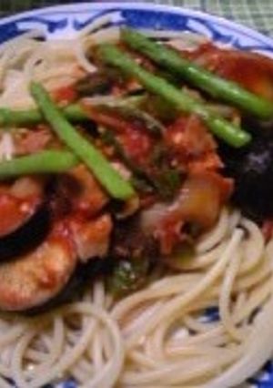 野菜たっぷりトマトソースパスタ-レシピのメイン写真