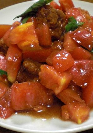10分イタリアン☆残った唐揚げとトマト☆-レシピのメイン写真