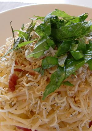 ☆簡単＆さっぱり☆ 梅シソしらすパスタ-レシピのメイン写真