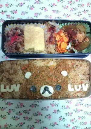 キャラ弁☆ﾄﾞﾗｲｶﾚｰでﾘﾗｯｸﾏ-レシピのメイン写真