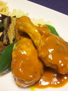 鶏手羽元のトマト煮込み風-レシピのメイン写真