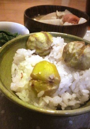 ル・クルーゼで栗ごはん-レシピのメイン写真