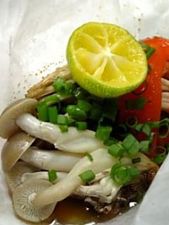 まぐろとキノコの包み焼き-レシピのメイン写真