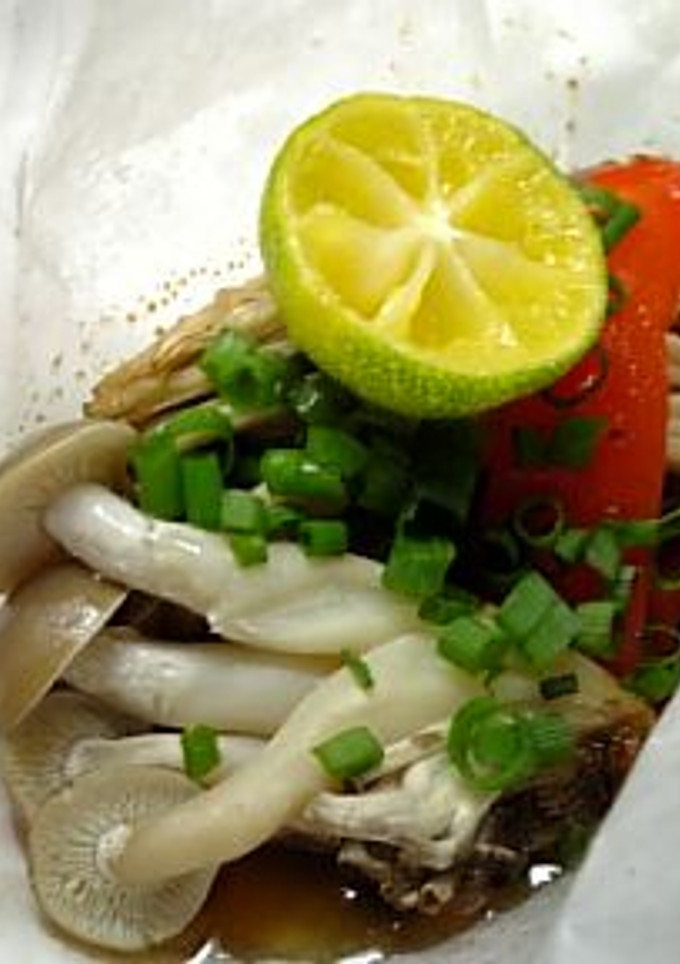 まぐろとキノコの包み焼き-レシピのメイン写真