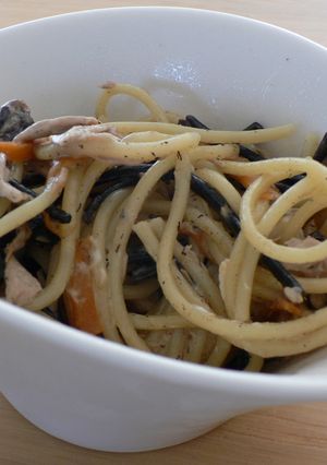 ひじき煮とツナの和風パスタ-レシピのメイン写真