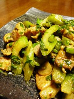 セロリと豚肉のカレー炒め-レシピのメイン写真