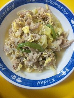 豚肉とキャベツのくたくた炒め〜卵入り-レシピのメイン写真