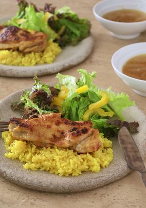 タンドリーチキン ターメリックライスのせ-レシピのメイン写真