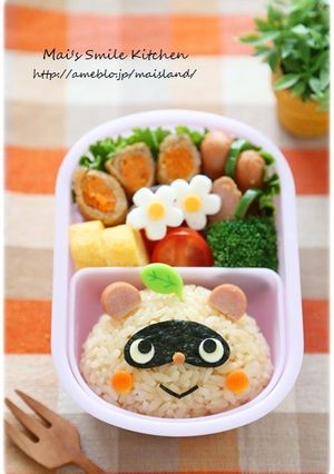 ポンポコ♪たぬきくん＊キャラ弁-レシピのメイン写真