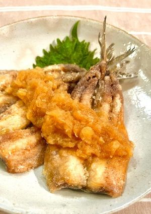 イワシのカブおろしがけ【柏市学校給食】-レシピのメイン写真