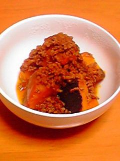 甘辛美味しい☆かぼちゃと挽き肉の煮物-レシピのメイン写真