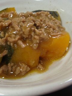 ひき肉あんかけカボチャ-レシピのメイン写真