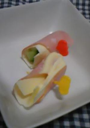お弁当にハムとチーズのきゅうり巻き-レシピのメイン写真