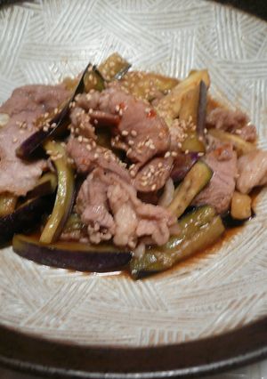 簡単♫　秋ナスと豚肉のあまからおかず-レシピのメイン写真