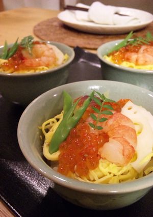 手軽におもてなし風♪春色ちらし寿司-レシピのメイン写真