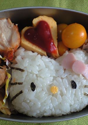 簡単！キャラ弁☆かわいいキティちゃん-レシピのメイン写真