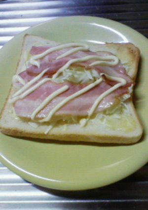 簡単♪朝食♪キャベツ＆ベーコントースト♪-レシピのメイン写真