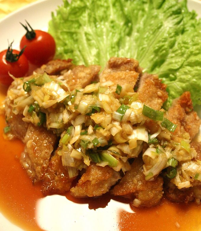 葱が1本食べられる油淋鶏（ユウリンチィ） by みきドンママ