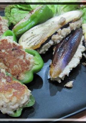 なすとピーマンの肉づめ-レシピのメイン写真