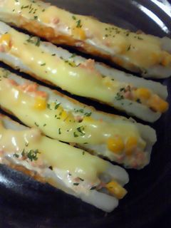 お弁当に♪ちくわの鮭マヨコーン焼き☆-レシピのメイン写真