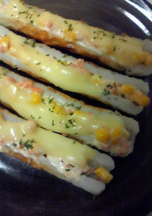 お弁当に♪ちくわの鮭マヨコーン焼き☆-レシピのメイン写真