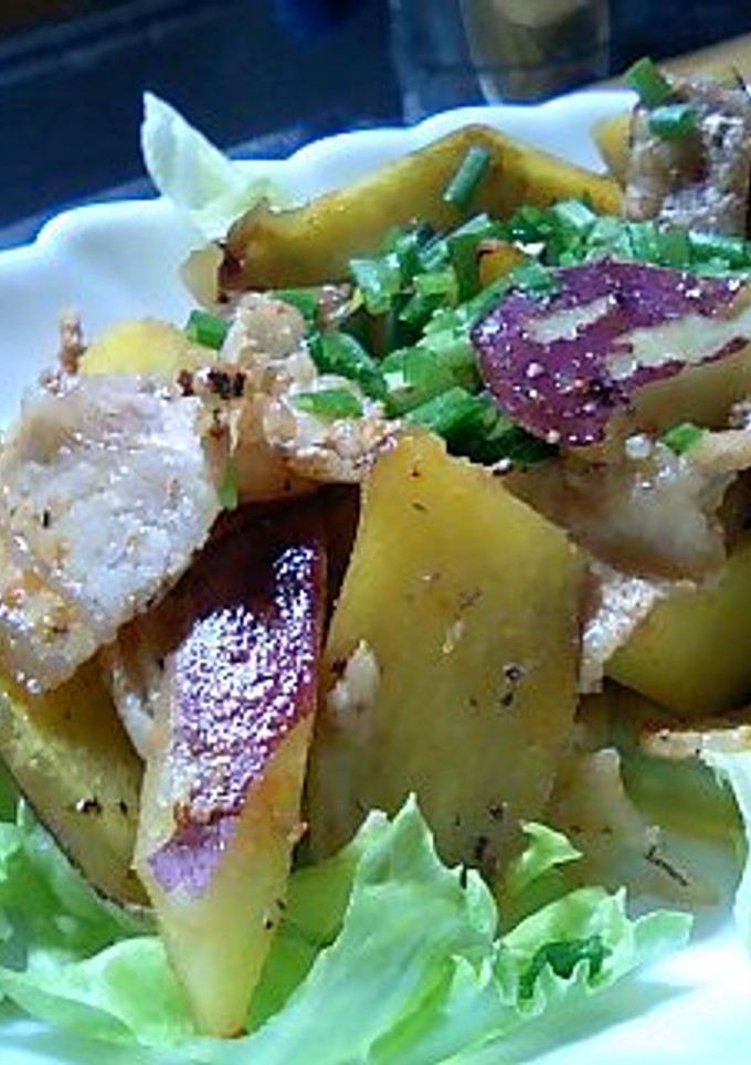 さつまいもと豚肉だけ！うまうま炒め！-レシピのメイン写真