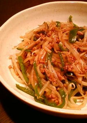 もやしとピーマンのめんつゆソース炒め-レシピのメイン写真