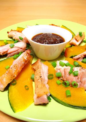 ヘルシー♪鶏とかぼちゃの玉ねぎ生姜ソース-レシピのメイン写真