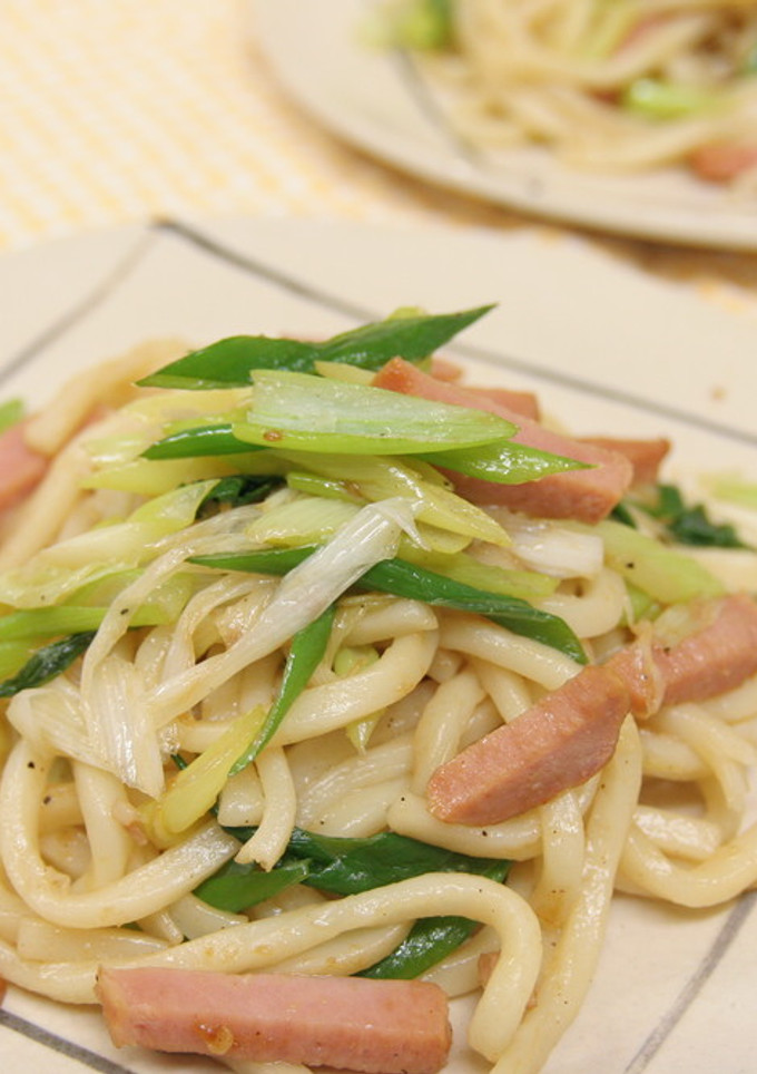 ねぎと焼き豚の焼きうどん-レシピのメイン写真