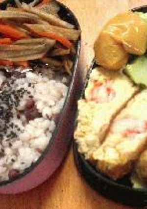 レンジお赤飯弁当-レシピのメイン写真