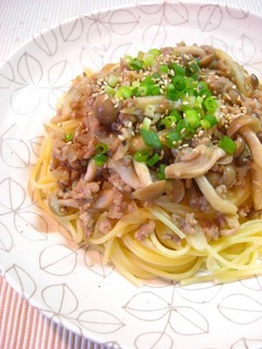 ✿生姜風味♡ひき肉としめじの和風パスタ✿-レシピのメイン写真