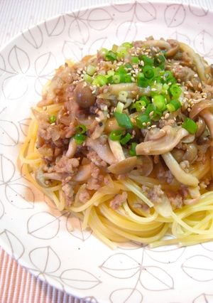 ✿生姜風味♡ひき肉としめじの和風パスタ✿-レシピのメイン写真