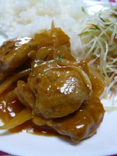 鶏肉とタマネギのケチャップ煮込み-レシピのメイン写真
