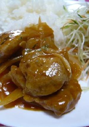 鶏肉とタマネギのケチャップ煮込み-レシピのメイン写真