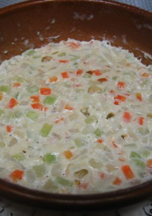 レンジで簡単!チーズと野菜の鶏ハンバーグ-レシピのメイン写真