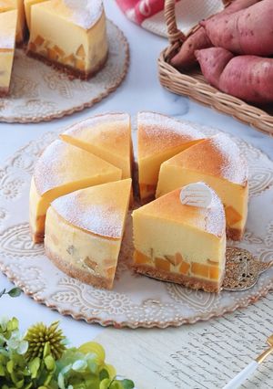 ごろごろさつまいもチーズケーキ-レシピのメイン写真