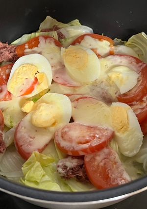 【簡単】キャベツとコンビーフの重ね蒸し-レシピのメイン写真