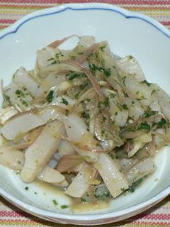 タイラギとミョウガの柚子胡椒ポン酢味-レシピのメイン写真