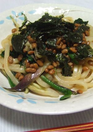 みょうが納豆焼きうどん☆-レシピのメイン写真