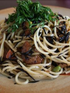 リメイク♪ひじきの煮物の梅しそパスタ-レシピのメイン写真