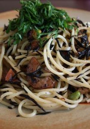 リメイク♪ひじきの煮物の梅しそパスタ-レシピのメイン写真