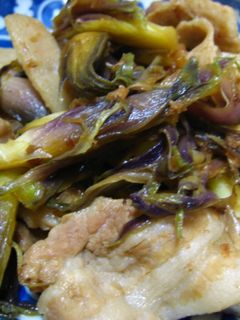 大人味☆豚バラ肉とみょうがの醤油炒め-レシピのメイン写真