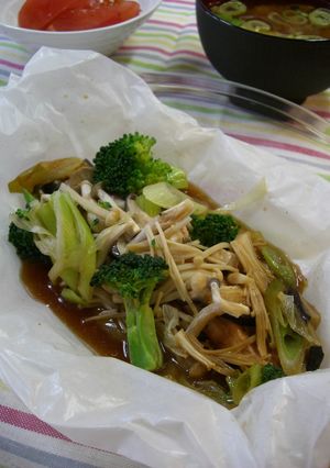 鮭ときのこの包み蒸し✿バター醤油味✿-レシピのメイン写真