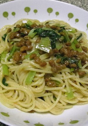 ♥納豆と小松菜のこっくり梅パスタ♥-レシピのメイン写真