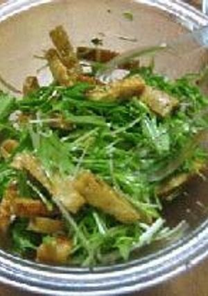 油揚げと水菜のサラダ-レシピのメイン写真